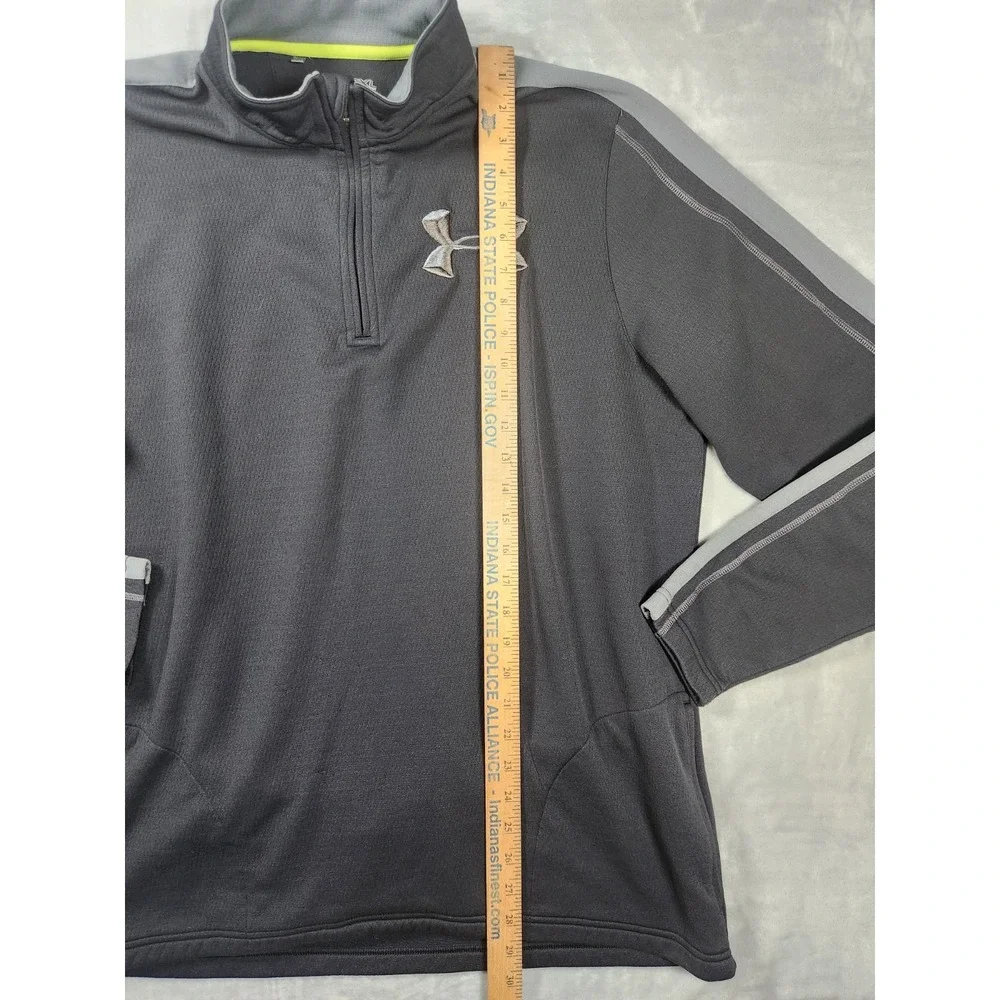 Under Armour 1/4 Zip Mens 2XL‎ XXL Black Fleece Outdoors Sweatshirt Pullover Zip